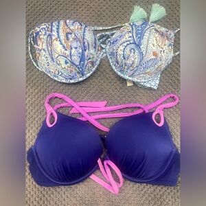 2 Victoria Secret Bikini Tops Size 34 B